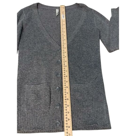 AÉROPOSTALE Gray Long Line Cardigan Sweater Wool Size-Small - Picture 4 of 7